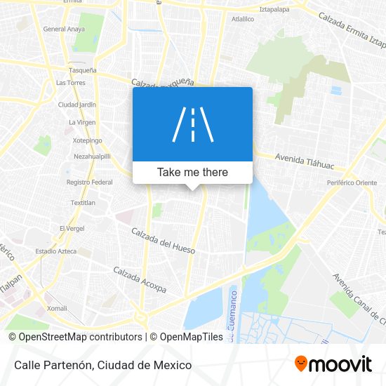 Mapa de Calle Partenón