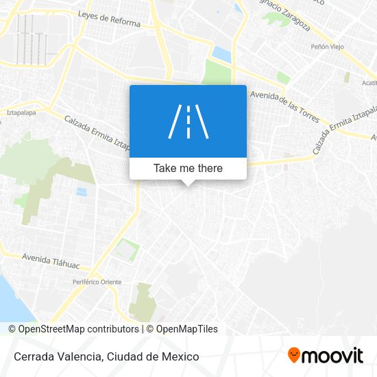 Cerrada Valencia map