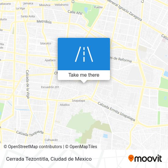 Cerrada Tezontitla map