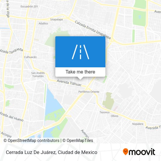 Mapa de Cerrada Luz De Juárez