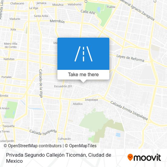 Mapa de Privada Segundo Callejón Ticomán