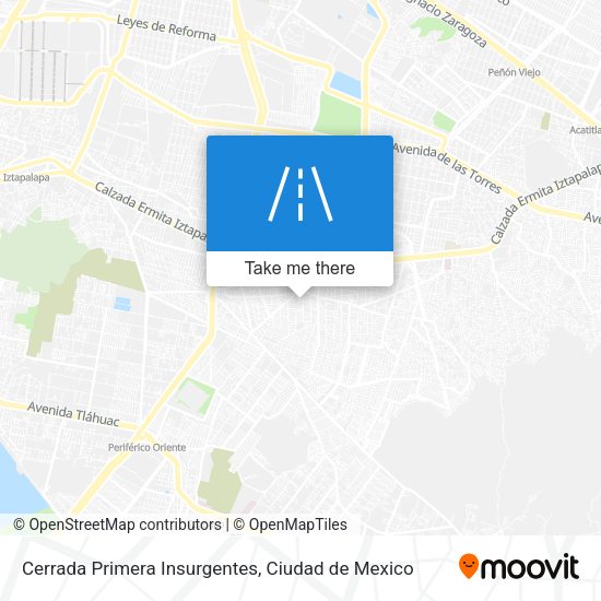 Cerrada Primera Insurgentes map