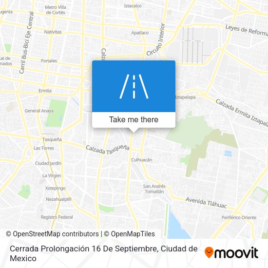 Cerrada Prolongación 16 De Septiembre map