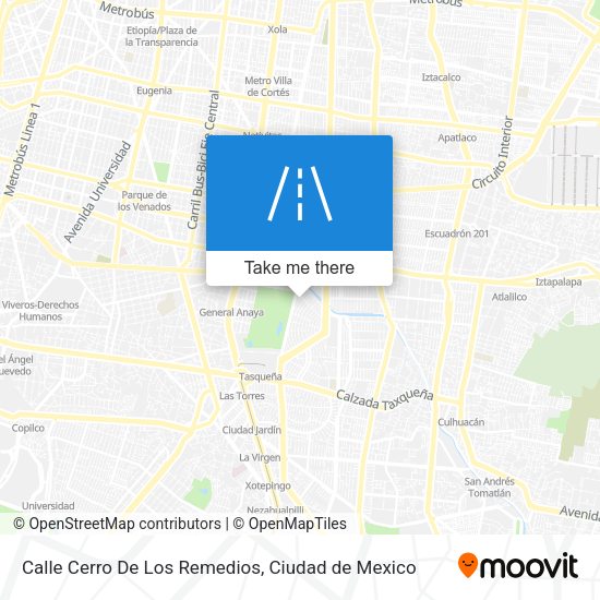 Calle Cerro De Los Remedios map