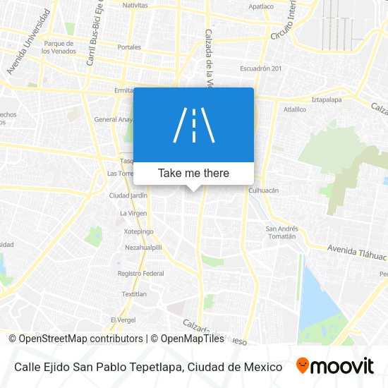 Calle Ejido San Pablo Tepetlapa map