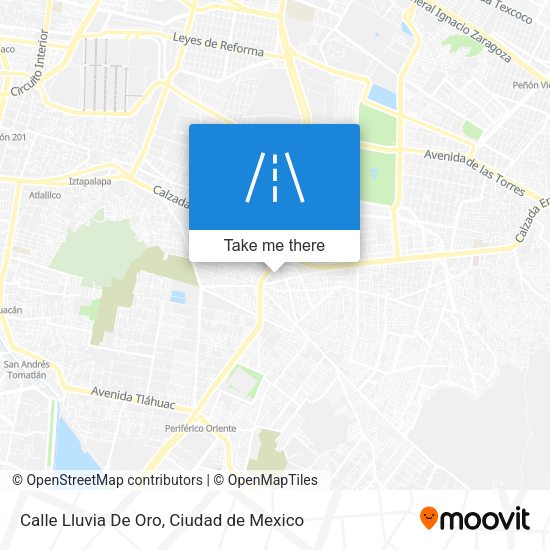 Mapa de Calle Lluvia De Oro