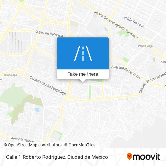 Mapa de Calle 1 Roberto Rodríguez