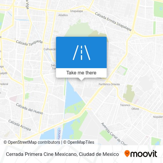 Mapa de Cerrada Primera Cine Mexicano