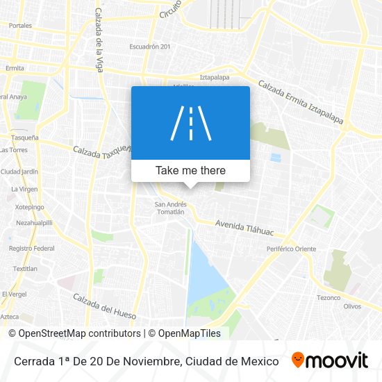 Mapa de Cerrada 1ª De 20 De Noviembre