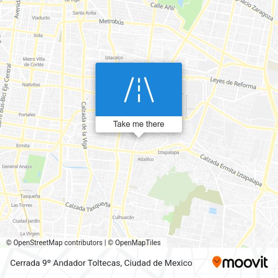 Mapa de Cerrada 9º Andador Toltecas