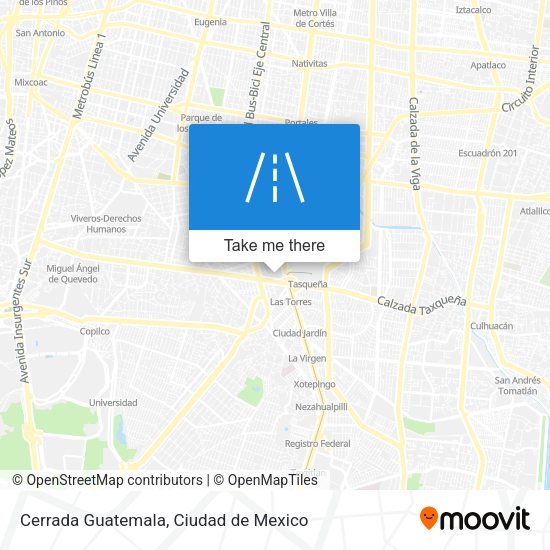 Mapa de Cerrada Guatemala