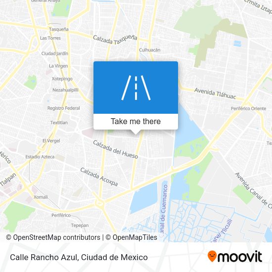 Calle Rancho Azul map