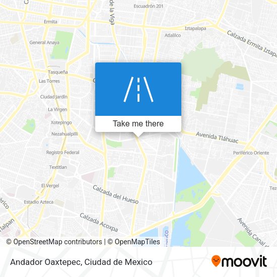Andador Oaxtepec map