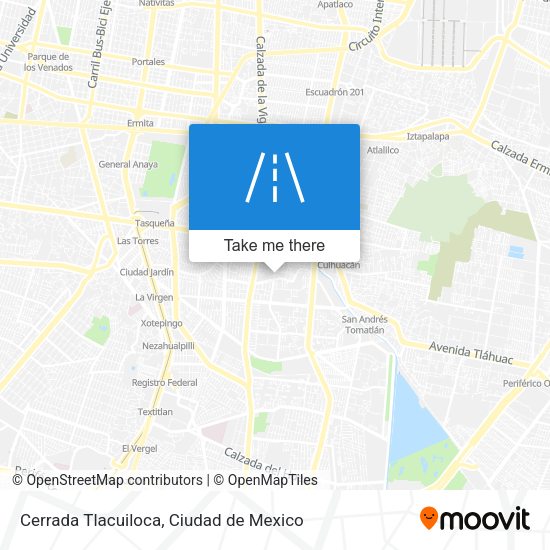 Cerrada Tlacuiloca map
