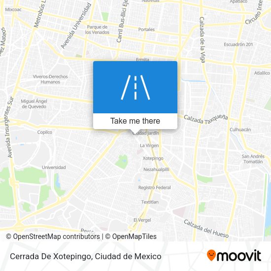 Cerrada De Xotepingo map