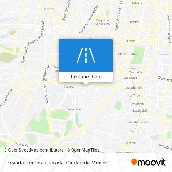 Mapa de Privada Primera Cerrada
