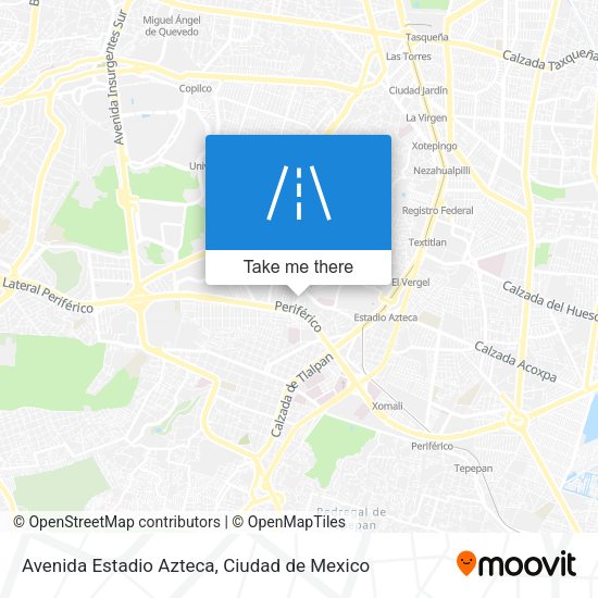 Avenida Estadio Azteca map