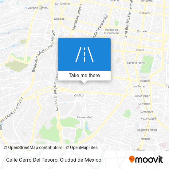 Calle Cerro Del Tesoro map