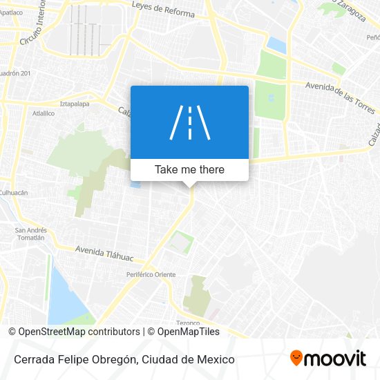 Mapa de Cerrada Felipe Obregón