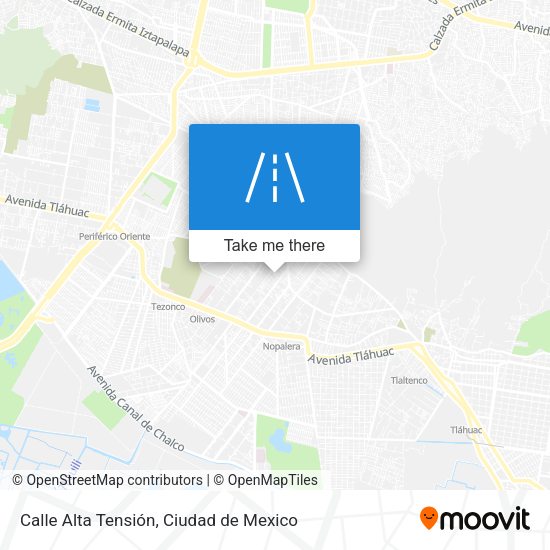 Calle Alta Tensión map