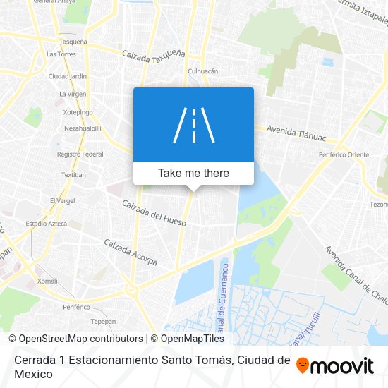 Mapa de Cerrada 1 Estacionamiento Santo Tomás
