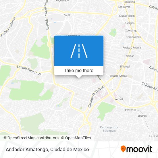 Andador Amatengo map