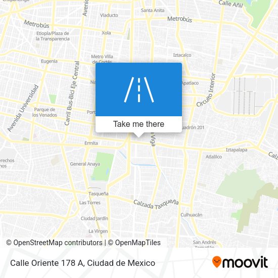 Mapa de Calle Oriente 178 A
