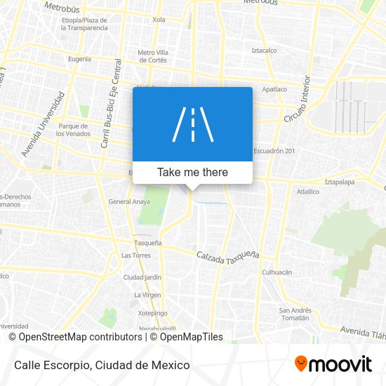 Mapa de Calle Escorpio