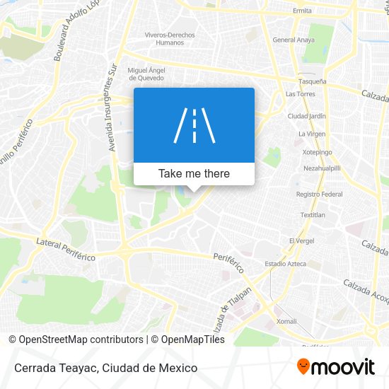 Cerrada Teayac map