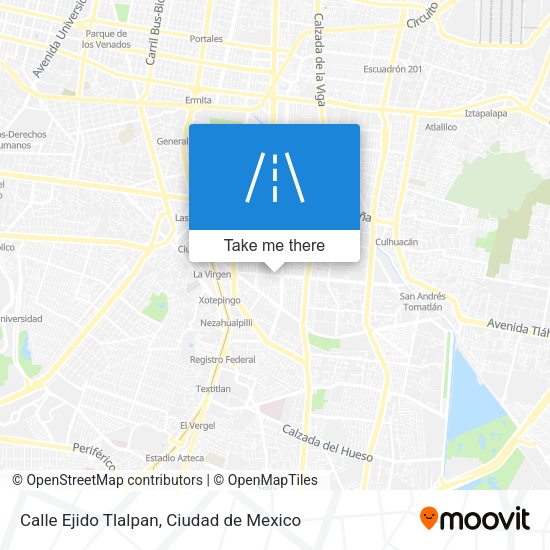 Calle Ejido Tlalpan map