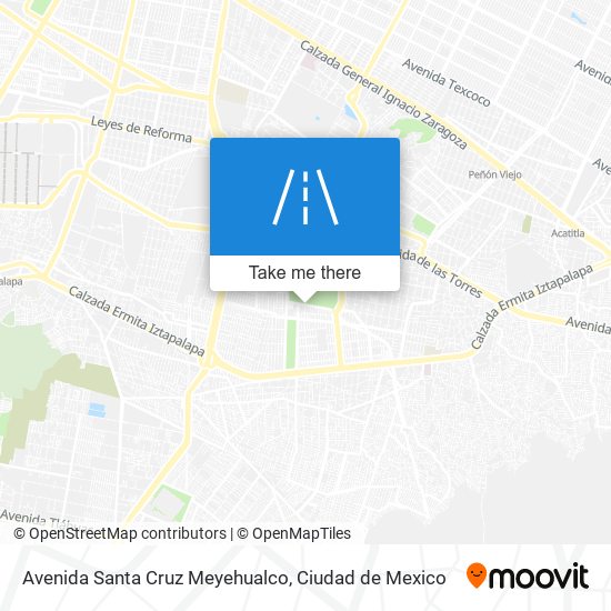 Mapa de Avenida Santa Cruz Meyehualco