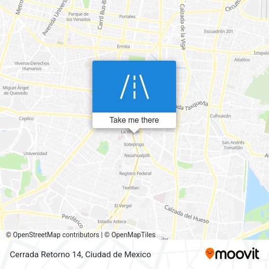 Mapa de Cerrada Retorno 14