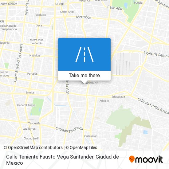 Mapa de Calle Teniente Fausto Vega Santander