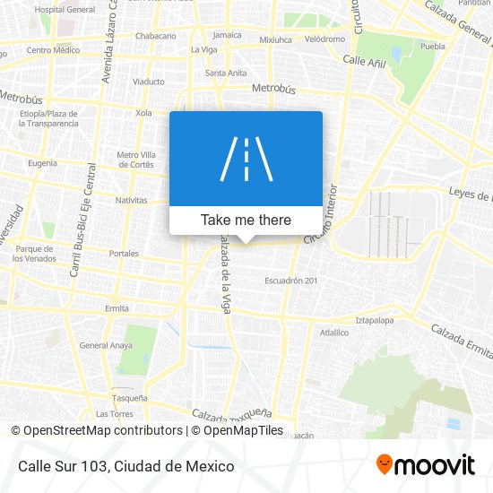 Mapa de Calle Sur 103