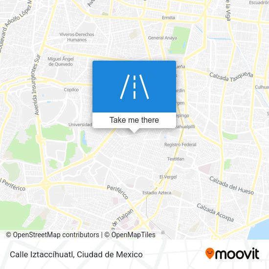 Calle Iztaccíhuatl map