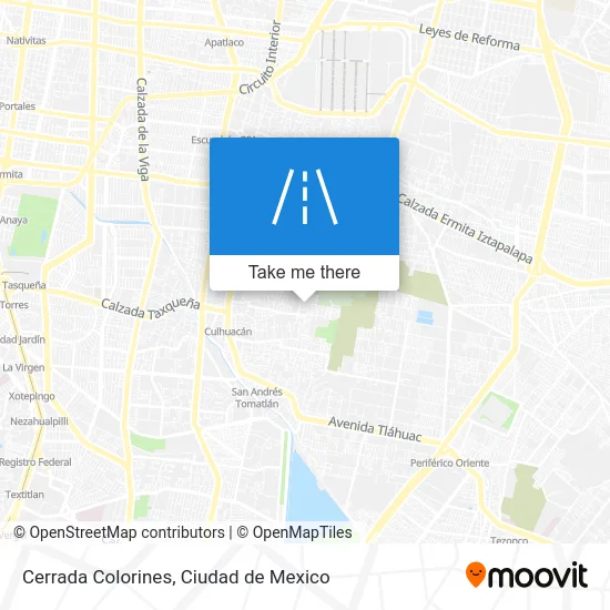 Cerrada Colorines map