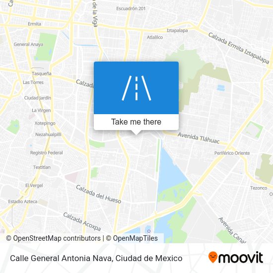 Mapa de Calle General Antonia Nava