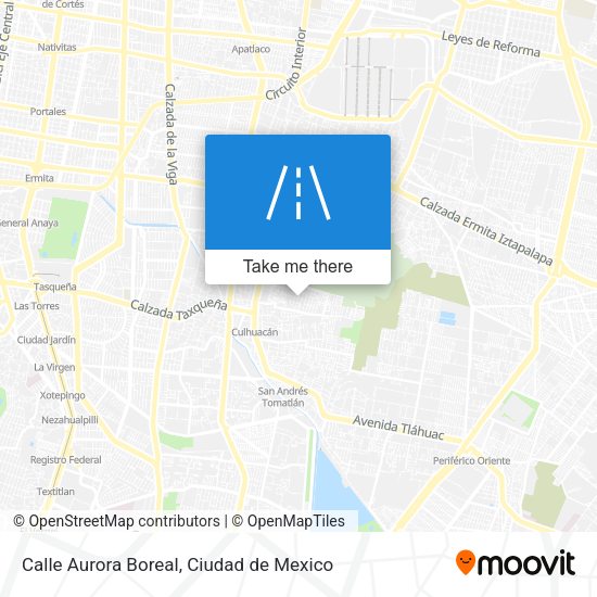 Calle Aurora Boreal map
