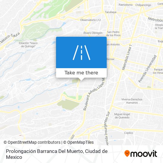 Prolongación Barranca Del Muerto map