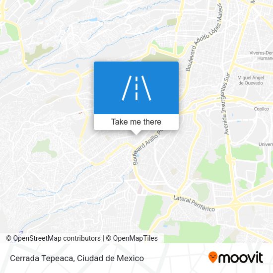 Cerrada Tepeaca map