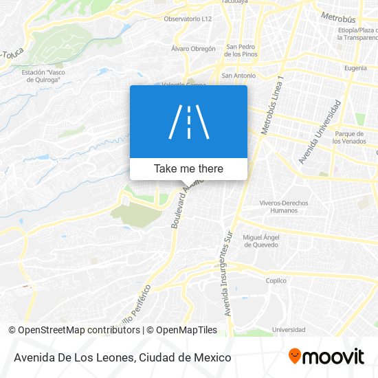 Avenida De Los Leones map