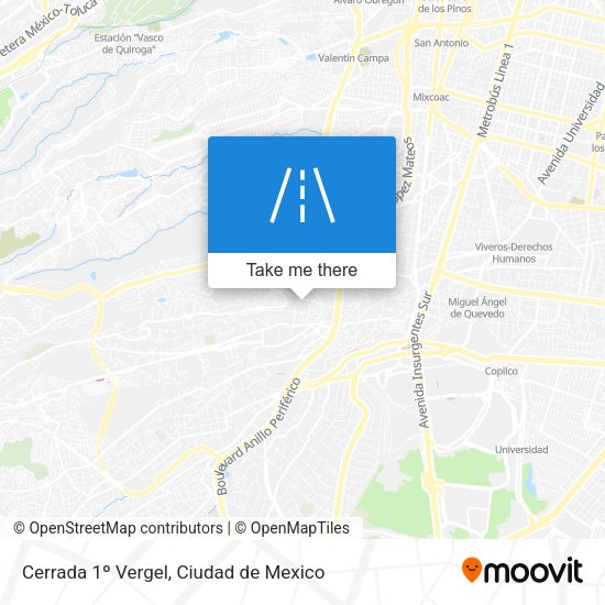 Mapa de Cerrada 1º Vergel
