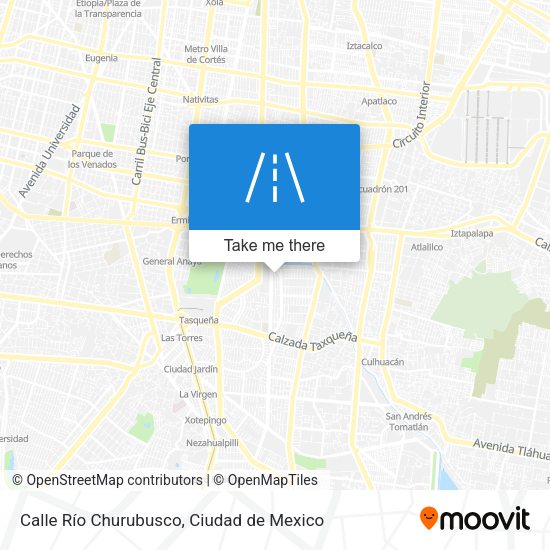 Mapa de Calle Río Churubusco