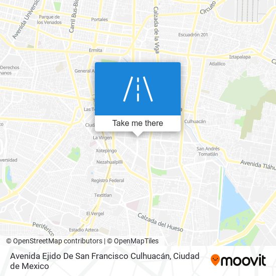 Avenida Ejido De San Francisco Culhuacán map