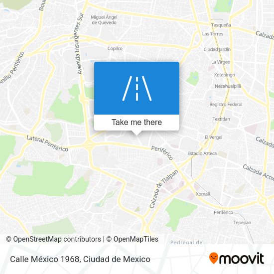 Calle México 1968 map