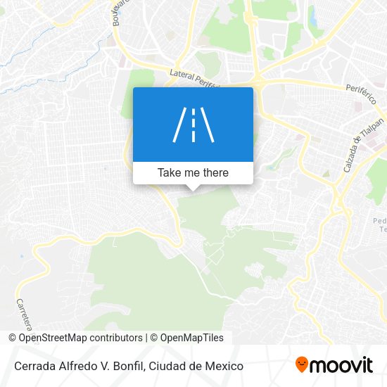 Mapa de Cerrada Alfredo V. Bonfil