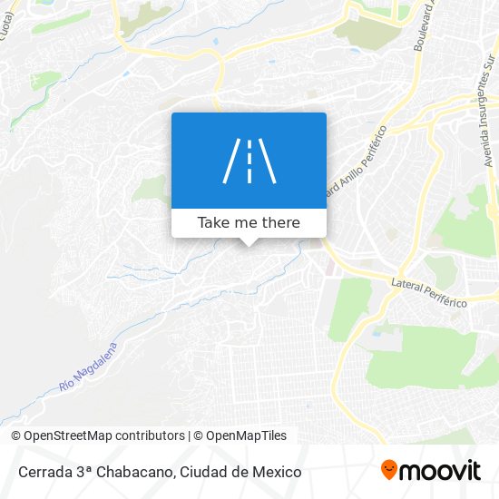 Cerrada 3ª Chabacano map