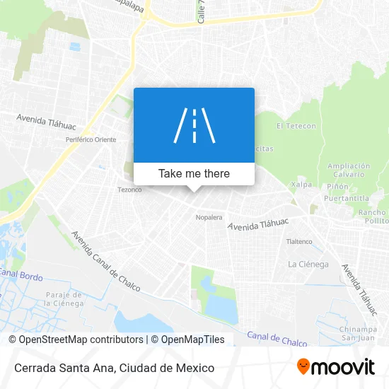Cerrada Santa Ana map