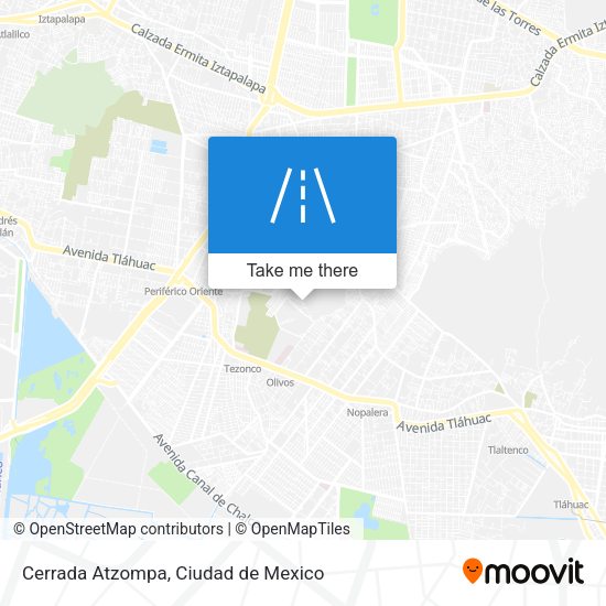 Cerrada Atzompa map