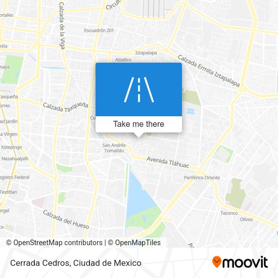 Cerrada Cedros map